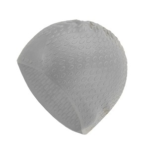 Unique Bargains Silicone Waterproof Embossed Swim Cap 1 Pc - 1 of 4