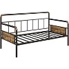 Metal Daybed Frame Twin Size, Twin Size Bed Frame, Heavy Duty Metal Twin Bed Frame, Daybed for Living Room Bedroom Guest Room, Brown - 2 of 4