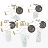 Big Dot of Happiness White and Gold 2026 Graduation Party Centerpiece Sticks, Congrats Grad Decor, Class of 2026 Grad Party Table Toppers - 15 Pieces - 2 of 4