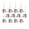 Vintage Wood and Metal Ski Chair Lift Ornament (Set of 12) - 4 of 4