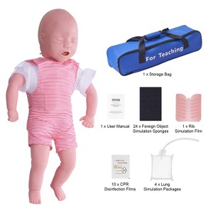 VEVOR Infant CPR Training Manikin,Heimlich Maneuver and Cardiopulmonary Resuscitation (CPR) Practice,Professional Infant Airway Obstruction Training - 1 of 4