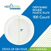 Next Level Stuff Disposable Plastic Plates - Durable and Microwavable Dinnerware for Weddings, Parties, and Everyday Use - 2 of 4