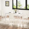 Hooseng Modern Luxurious Style 5/7 Piece Dining Room Table Set, Tempered Glass Top Dining Table Set for 4/6, Metal Frame And Upholstered Dining Chairs - 2 of 4