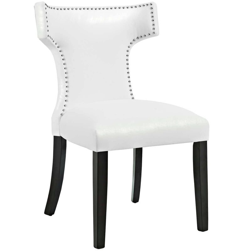 Curve Vinyl Upholstered Dining Chair White - Modway, 1 of 7