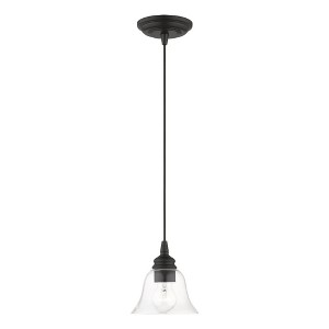 Livex Lighting Moreland 1 - Light Pendant in  Black - 1 of 4