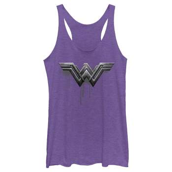 Women\'s Zack Snyder Justice League Wonder Woman Logo Racerback Tank Top :  Target | Tanktops