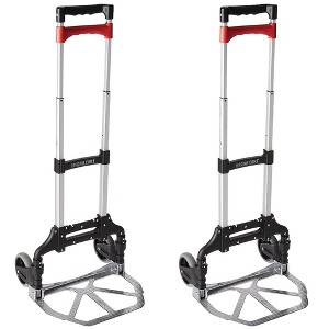 Magna Cart Personal MCX Folding Aluminum Luggage Hand Truck Cart with Telescoping Handle and Ball Bearing Rubber Wheels, 150 Pound Capacity - 1 of 4