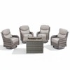 Belord 6-INCH Extra Thick Cushion Outdoor Patio Furniture Set with Swivel Glider Patio Chair Set of 4, 5 Pieces Patio Furniture Set with Firepit Table - 4 of 4