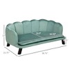 Sapphtopaz Velvet Dog Bed with Foam Cushion Large Pet Bed with Pearl Design Backrest & Durable Wood Legs Soft Dog Sofa for Big and Medium Dogs - 4 of 4