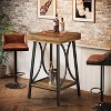 Tribesigns 36-Inch Industrial Bar Table, 2-Tier Metal High Top Table for Kitchen, Dining Room, Home Bar & Cafe, Counter Height Bistro Table - 2 of 4