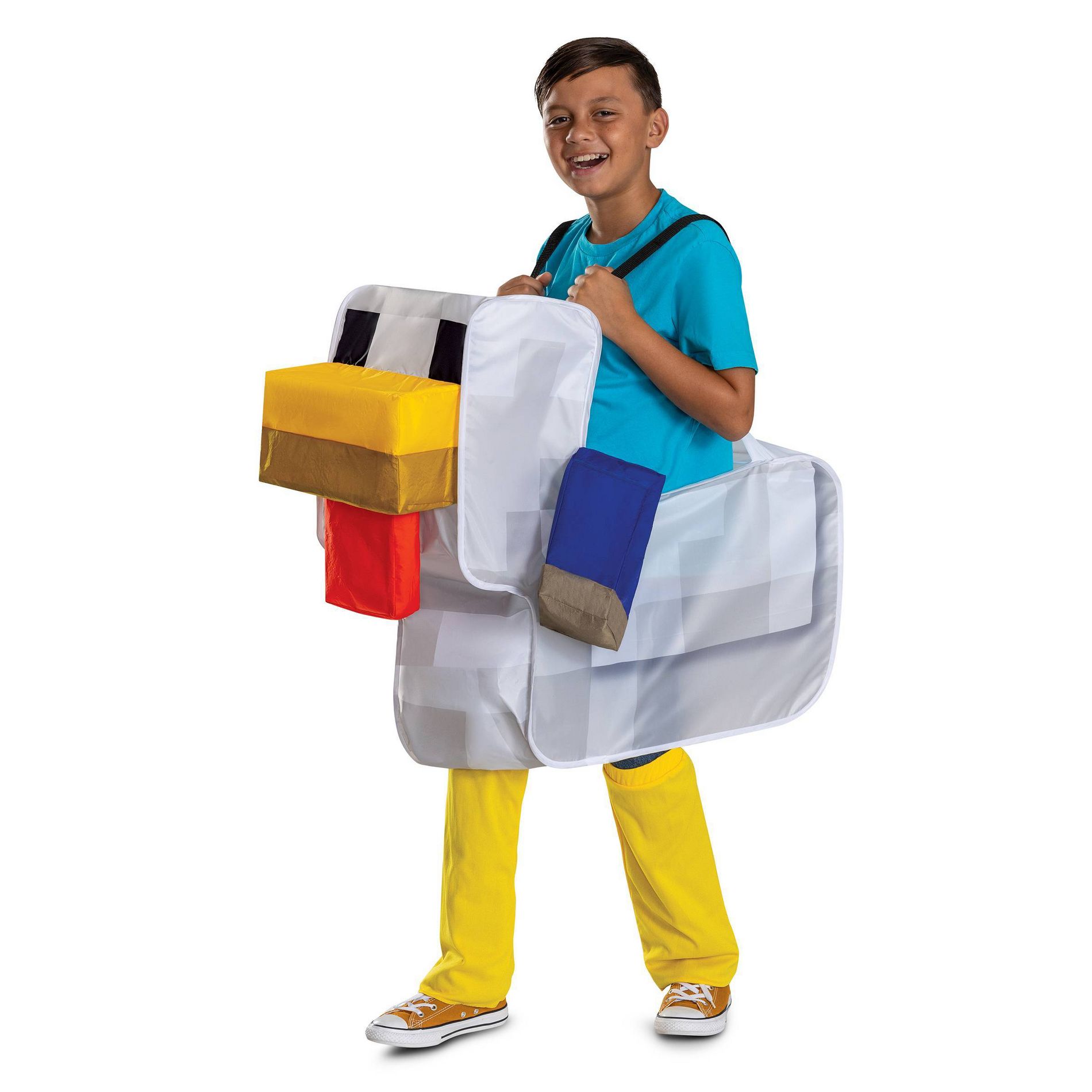 Minecraft Kids' Chicken Jockey Pop Out Ride on Costume Suit Unisize 8+
