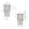 LNC Athean 1-Lights 6" Luxury and Glam  Half Moom Crystal Prism Wall Lights,Polisehd Gold - 3 of 4