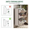 Ridstar 49 in. H Modern Shoe Storage Cabinet with 3 Flip Drawers & Metal Frame For Entryway, Hallway & Foyer-White - 4 of 4