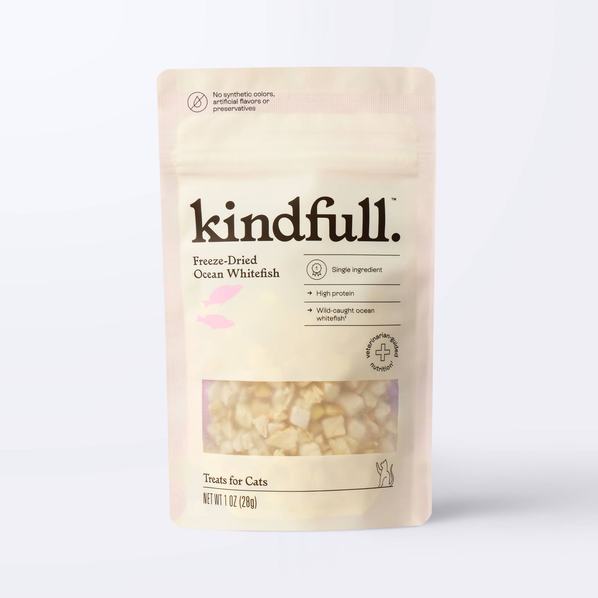 Whitefish Flavor Freeze-Dried Cat Treats - Kindful™ 1oz