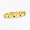 Ross-Simons 0.80 ct. t.w. Emerald and .26 ct. t.w. Diamond Bangle Bracelet in 18kt Gold Over Sterling - 3 of 4