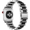 Worryfree Gadgets Stainless Steel Two Tone Classic Band for Apple Watch 42/44/45/49mm - 2 of 4