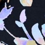black watercolor floral