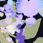 black watercolor floral