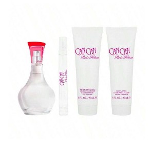 Can Can by Paris Hilton for Women - 4 Pc Gift Set 3.4oz EDP Spray, 0.34oz EDP Spray, 3oz Body Lotion, 3oz Bath and Shower Gel - 1 of 2