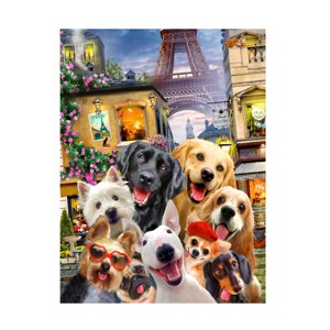 Trademark Fine Art -Howard Robinson 'Paris Dogs' Canvas Art - 1 of 4