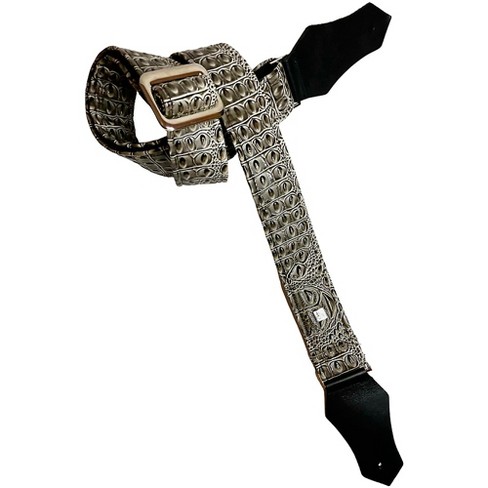 Get m Get m Aussie Gator Guitar Strap Ash Grey 2 in