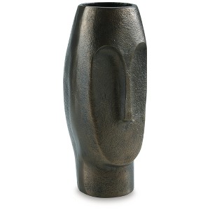 Signature Design by Ashley Elanman 10.25" Metal Vase, Antique Bronze Finish Decor - 1 of 4