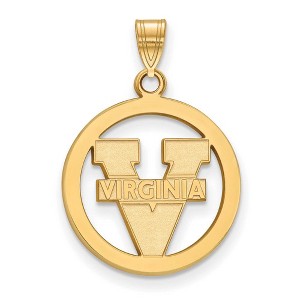 Black Bow Jewelry 14k Yellow Gold Plated Sterling Silver Virginia Wahoos NCAA Small Pendant - 1 of 3