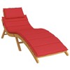 vidaXL Sun Lounger Cushion Red 73.2 in.x22.8 in.x1.2 in. Oxford Fabric - 3 of 4