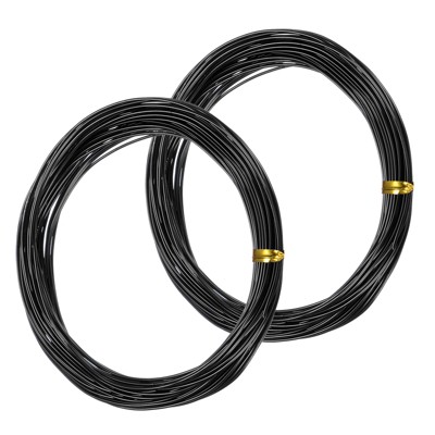 Unique Bargains Anodized Aluminum Bonsai Tree Training Wire 2 Rolls