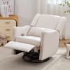 Wingback Recliner Chair Gliding Recliner Rocking Nursery Chair Accent Chair -ModernLuxe - 2 of 4