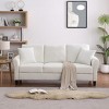 NicBex 3 Seater Sofa Couch with 2 Pillows & Armrest Mid-Century Comfy Velvet Couch with Plastic Legs for Living Room - 2 of 4