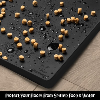 Small Black Silicone Waterproof Dog Food Mat