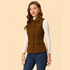 Allegra K Women's Zip-Up Sleeveless Turn Down Collar Cargo Utility Vest with Pockets - 2 of 4