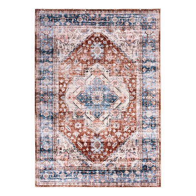 World Rug Gallery Transitional Distressed Machine Washable Area Rug