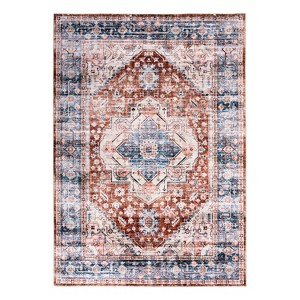 World Rug Gallery Transitional Distressed Machine Washable Area Rug - 1 of 4