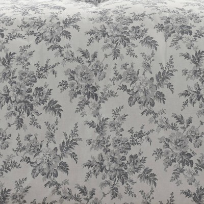 King Gray Cotton Reversible Comforter Set with Shams