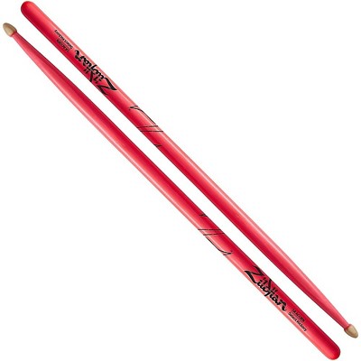 Zildjian Acorn Tip Neon Pink Drumsticks 5A Wood Tip