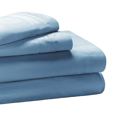 Luxury Egyptian Quality Cotton 650 Thread Count Solid Deep Pocket Sheet Set by Blue Nile Mills