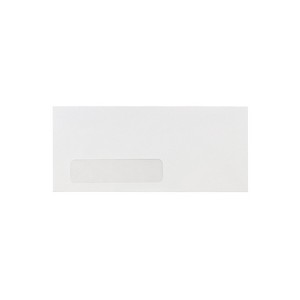 JAM Paper Gummed Window #10 Business Envelopes 4 1/8" x 9 1/2" Smooth White 1633173C - 1 of 3