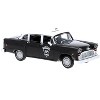 1974 Checker Cab Black and White "Tallahasse" 1/87 (HO) Scale Model Car by Brekina - 2 of 3