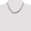 Black Bow Jewelry Men's 9.75mm Sterling Silver Solid Flat Curb Chain Necklace - 2 of 4