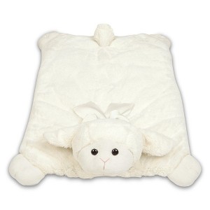 Bearington Baby Lamby Tummy Time Mat, Plush Stuffed Animal, 30" x 23" - 1 of 4