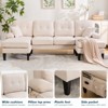 MOONMISS 99"Modern Brushed Linen U Shaped Sofa Couches with Double Chaise,Upholstered 4 Seater Sofa for Living Room,Apartment,Office - 3 of 4