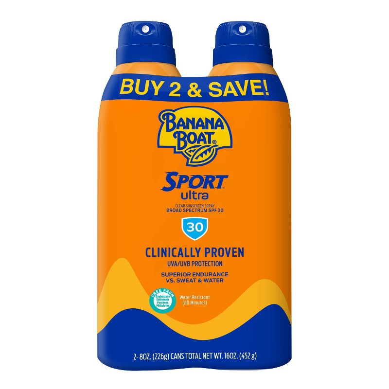 Banana Boat Ultra Sport Clear Sunscreen Spray - SPF 30 - 16 fl oz, 1 of 6