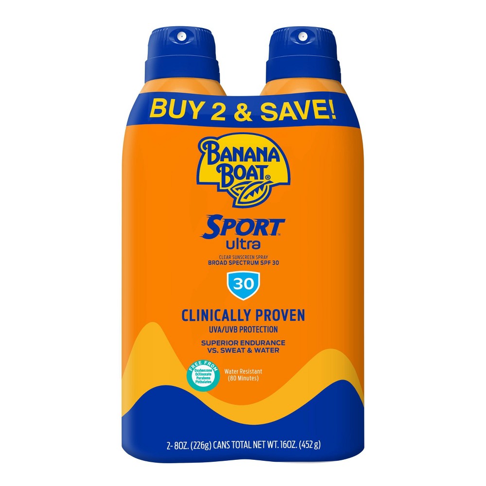 Banana Boat Ultra Sport Clear Sunscreen Spray - SPF 30 - 16 fl oz