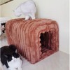 CAVINAS Multifunctional Storage Ottoman Bench with Arch Hollow Design, Plush Cushioned, Cat-Friendly Bench with Storage, Ottoman Footstool - 3 of 4