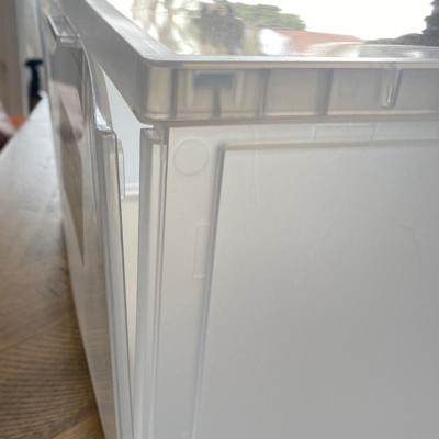 Small Stackable Bins Front Opening Clear Plastic - Brightroom™ : Target