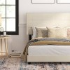 Taylor & Logan Queen 47" High Hilton Platform Bed Beige: Upholstered Frame, No Box Spring Needed - 3 of 4