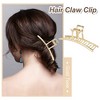 Unique Bargains Women's Metal Hair Clips Gold Tone 2 Pcs - 2 of 4