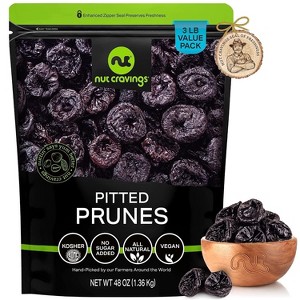 Nut Cravings Dried Prunes Pitted Unsweetened, Dry Plums No Sugar Added - 1 of 4